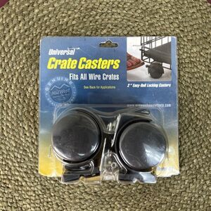 MidWest Homes for Pets Universal Crate Casters 2 count Black Model 44